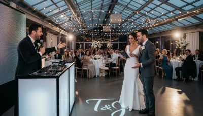 Toronto wedding DJ communicating with bride and groom.