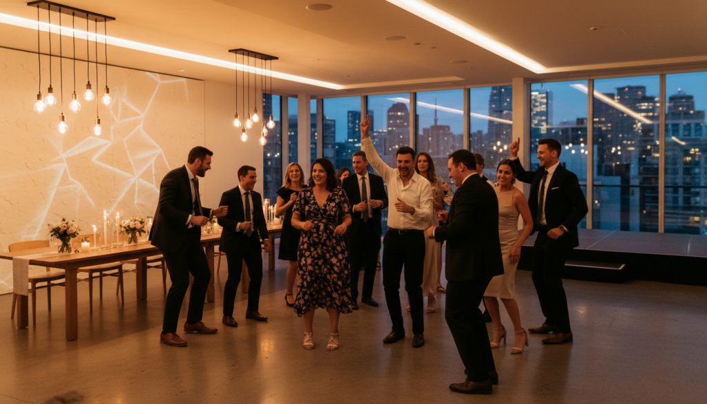 Guests dancing at a Toronto wedding reception